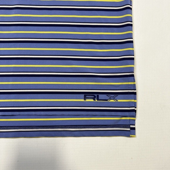 Ralph Lauren RLX Golf Polo Shirt Men’s Medium Blue Pink Striped Stretch Lot Of 2 - Picture 6 of 13